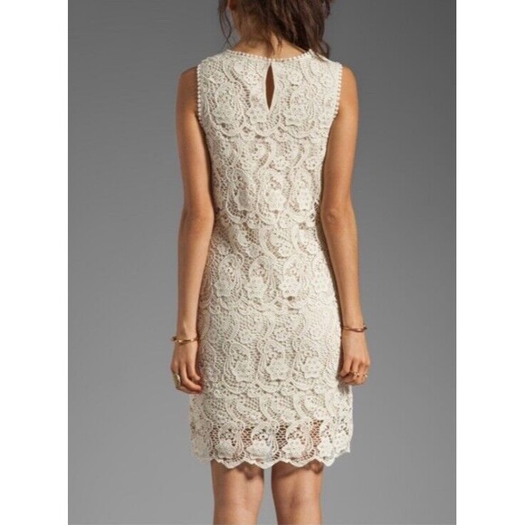 JOIE VIONNE CROCHET LACE Cream DRESS NWT Size Small MSRP $198 - Picture 2 of 16